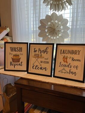 3 Farmhouse Laundry Room Signs